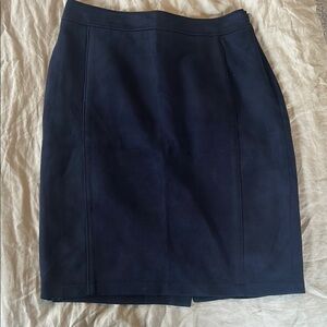 Suede pencil skirt